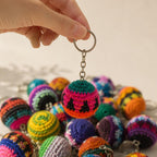 Mini Footbag Handmade Stress Ball Sack Knit Crochet Keychain – Guatemala