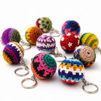 Mini Footbag Handmade Stress Ball Sack Knit Crochet Keychain – Guatemala