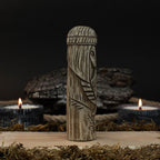 Hand-Carved Freyja Statue – 14 cm (5.7 inch) Wooden Norse Goddess Altar Figurine