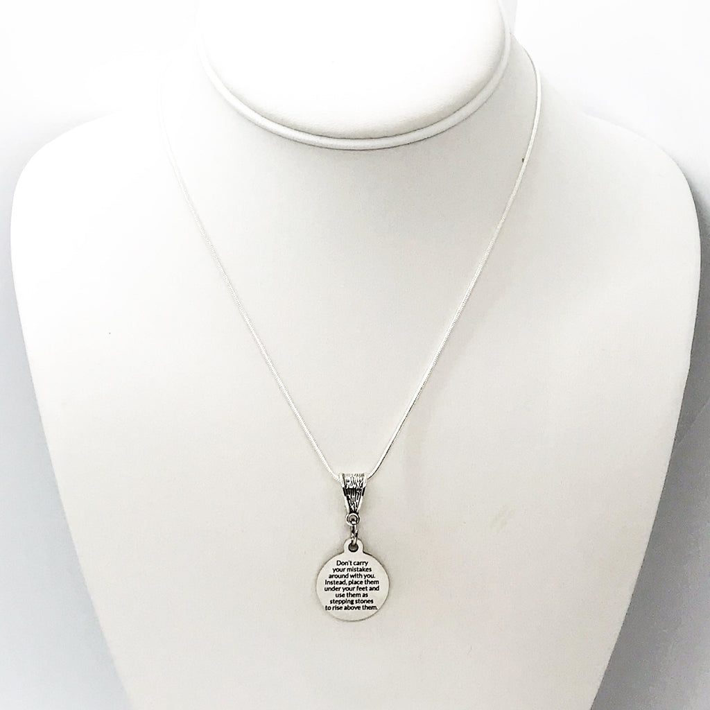 Motivation Gift, Don’t Carry Your Mistakes, Use Them As Stepping Stones,  Necklace Gift,Gift For Her, Motivation Gift, Motivation Jewelry