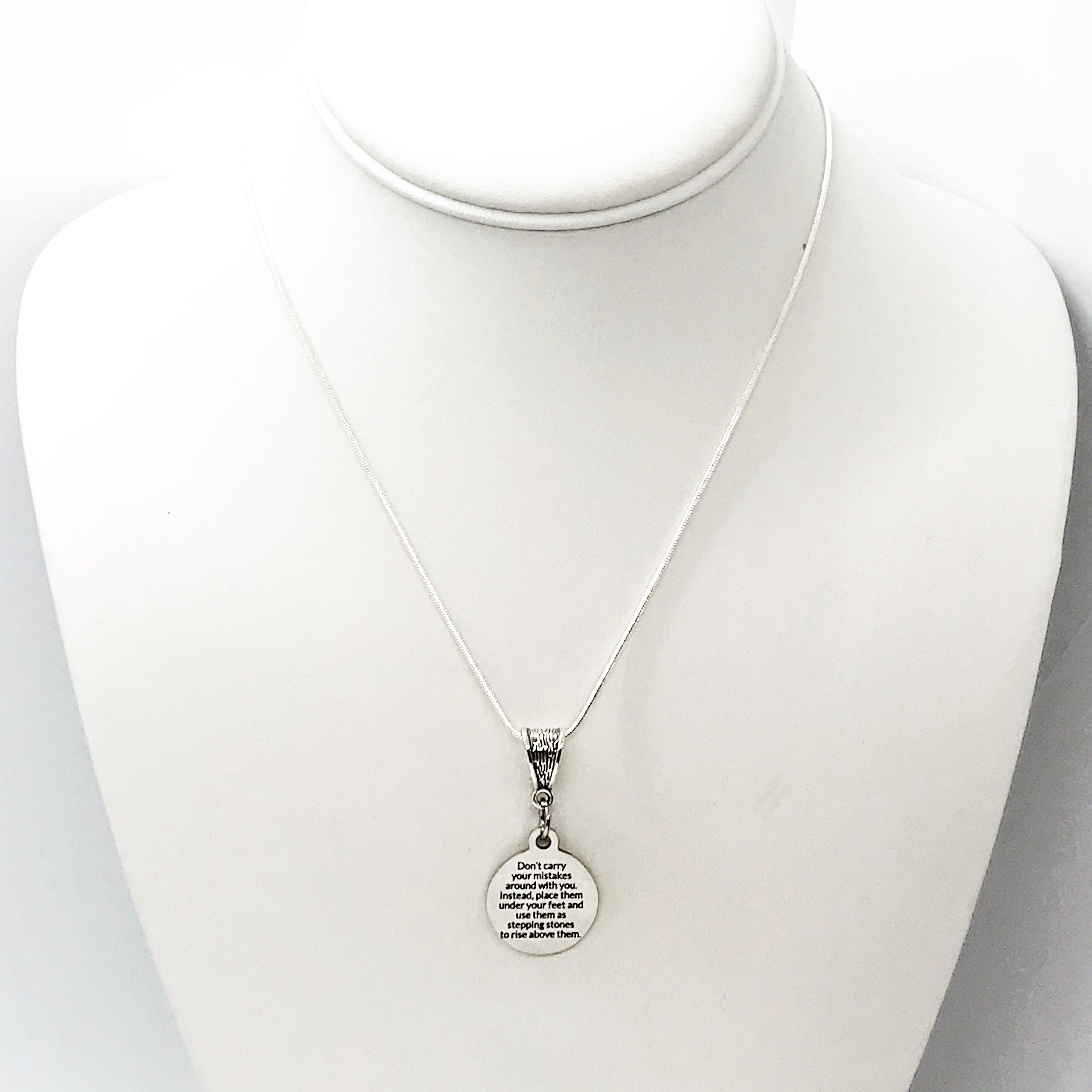 Motivation Gift, Don’t Carry Your Mistakes, Use Them As Stepping Stones,  Necklace Gift,Gift For Her, Motivation Gift, Motivation Jewelry