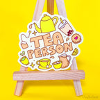 Tea Person Vinyl Sticker