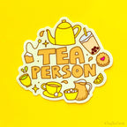 Tea Person Vinyl Sticker