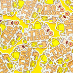 Tea Person Vinyl Sticker
