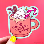 Cozy Vibes Only Vinyl Sticker