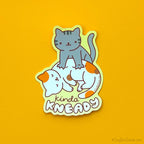 Kneading Cat Vinyl Sticker "Kinda Kneady"