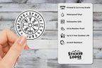 Viking Compass Vegvisir Rune Amulet Vinyl Sticker