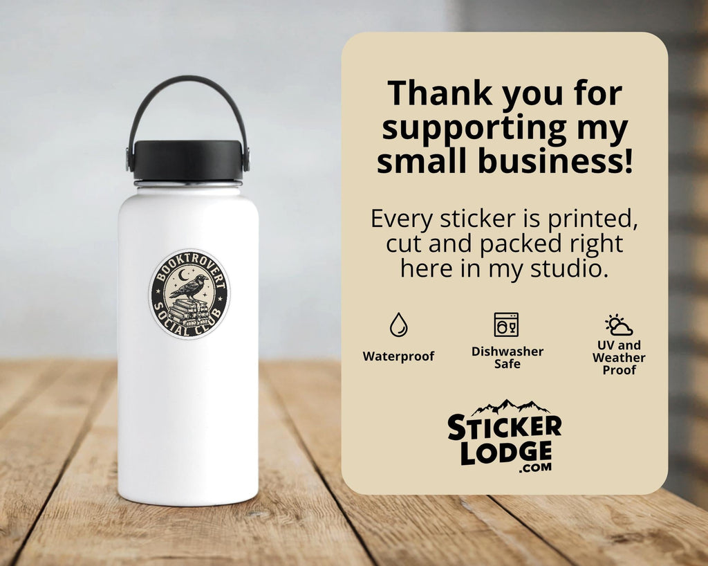 Booktrovert Social Club Vinyl Sticker