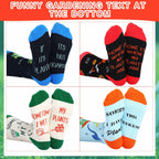 Suhine Women's Christmas Cactus Crew Socks Holiday Gifts 4 Pairs - One Size