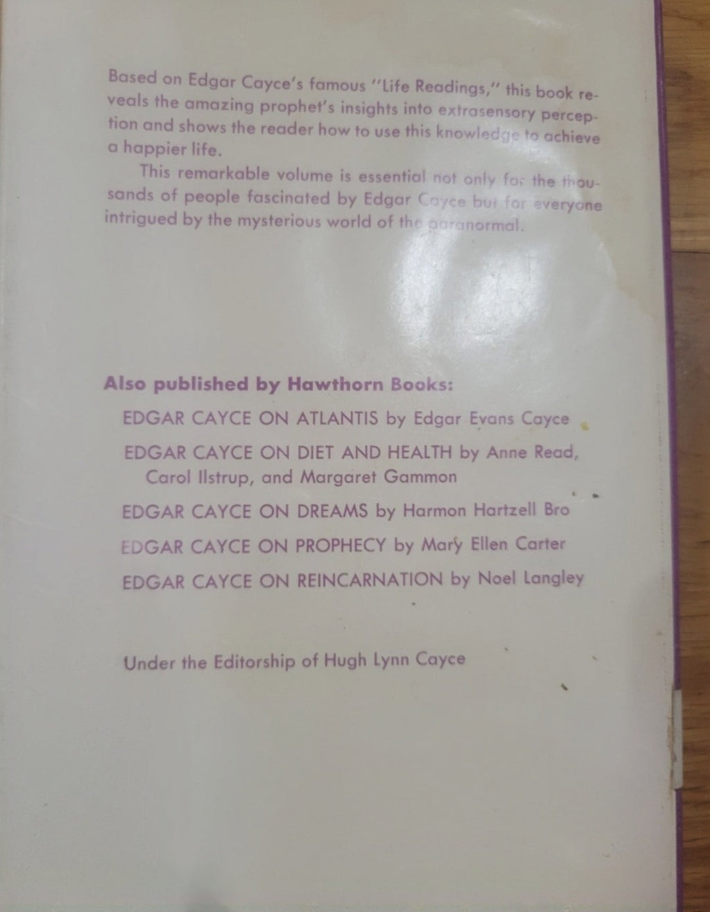 Dreams your magic mirror interpertations of Edgar Cayce by Elsie Sechrist  book