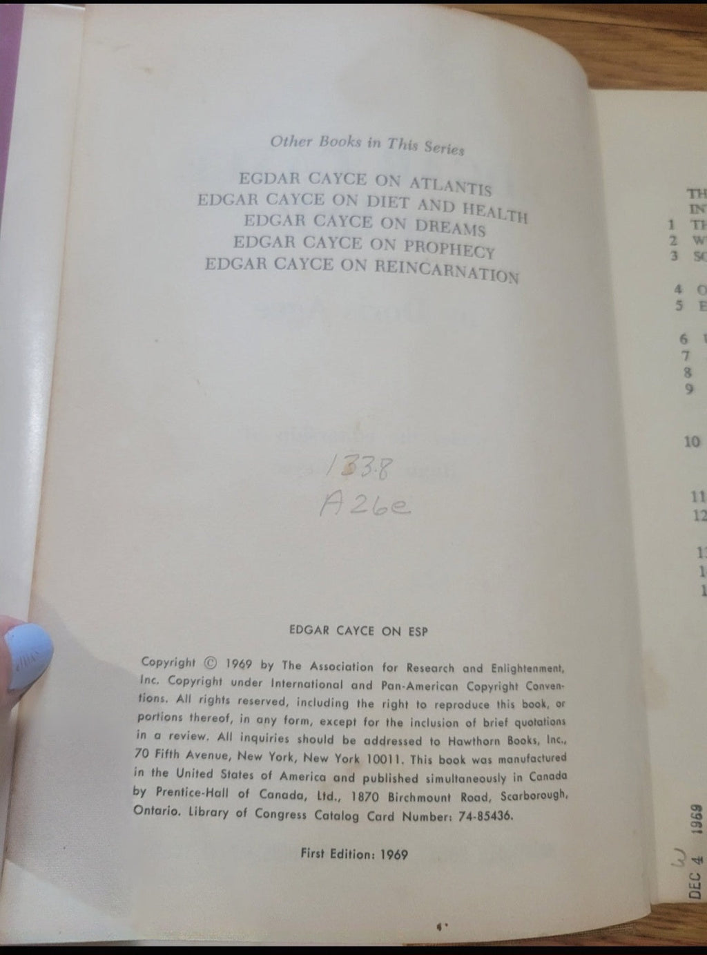 Dreams your magic mirror interpertations of Edgar Cayce by Elsie Sechrist  book