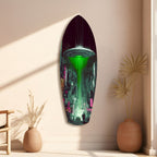 Alien Invade Glass Wall Art