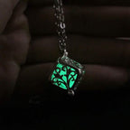 Steampunk Pretty Magic Round Fairy Locket Glow In The Dark Pendant Necklace