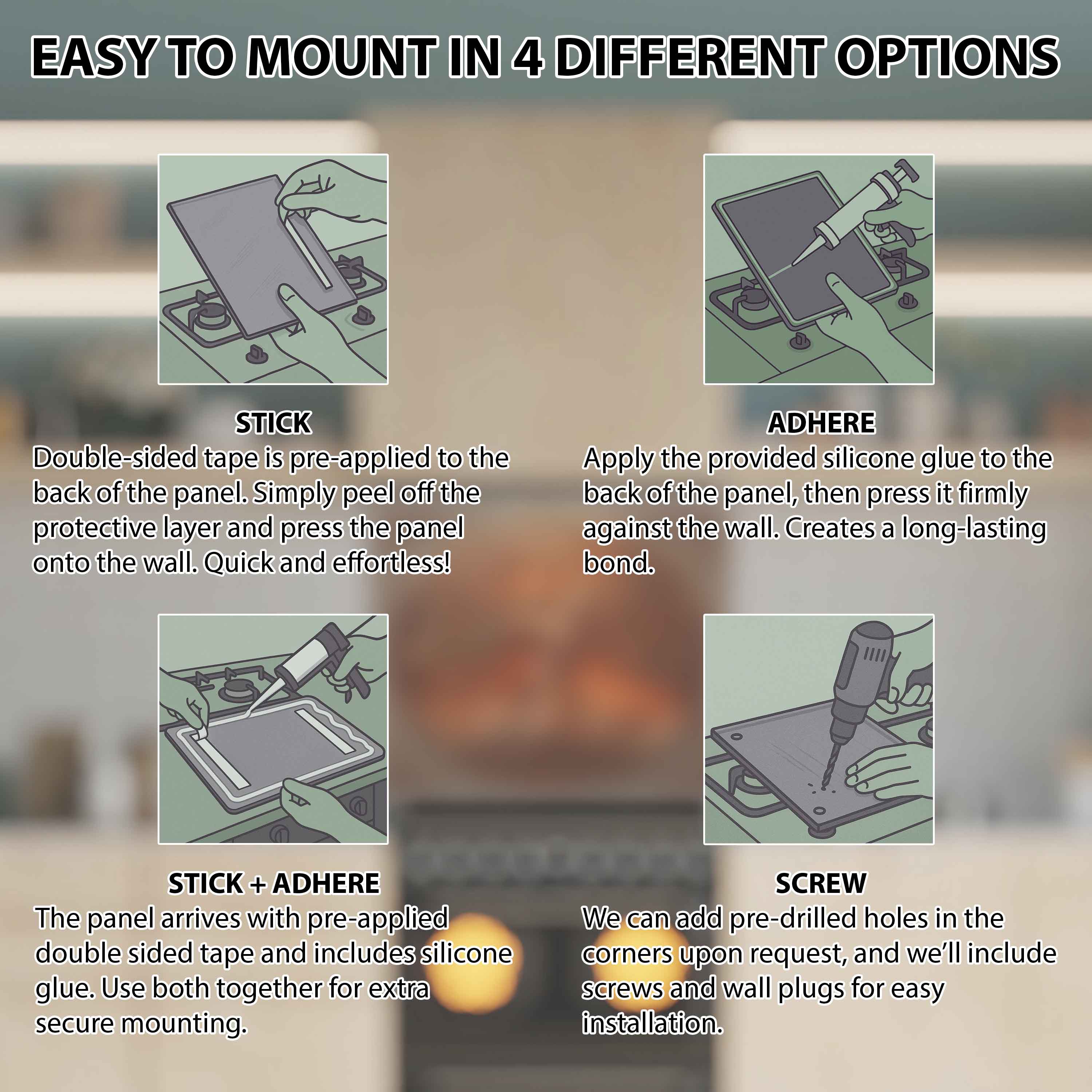 Divine Harmony – Tempered Glass Backsplash for Kitchen Stove | Holy Family Sunset Scene