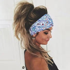 Unique Design Women's Summer Hair Bands Print Headband Stylish Cross Turban Bandanas Hair Accessories Headwrap Headwear Gift
